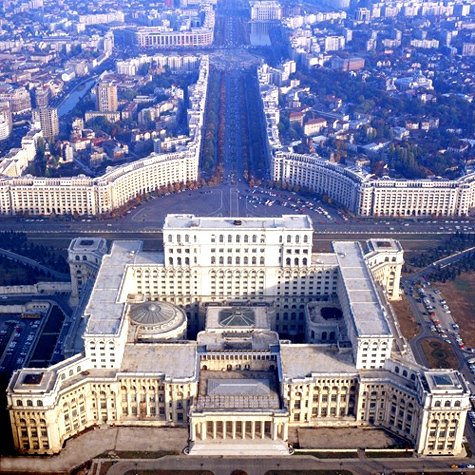 7_aerialviewbucharest House of the People, Bucharest, reputed to be the 2nd largest building in the world