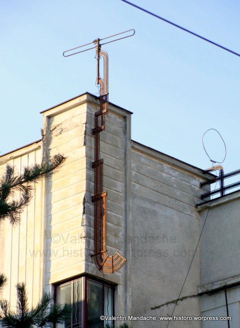 Art Deco style decorative falg post, Bucharest