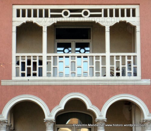 Reinforced concrete decorations of a 1930s Neo-Romanian style house, Bucharest