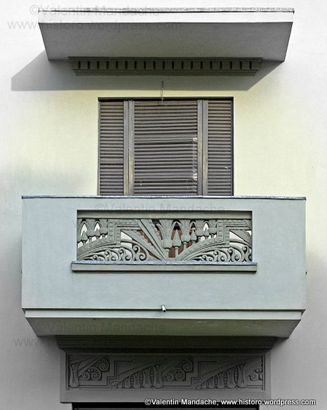Art Deco style balcony, Bucharest