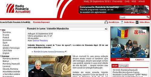 Listen online to the radio interview given by the “Historic Houses of Romania”