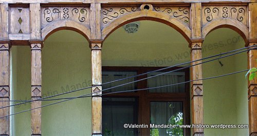 Wooden veranda of an early 1930s house, Bucharest