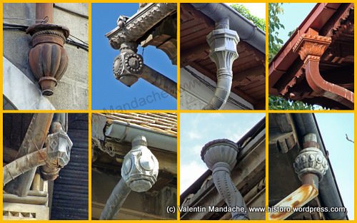 Neo-Romanian style rainwater heads