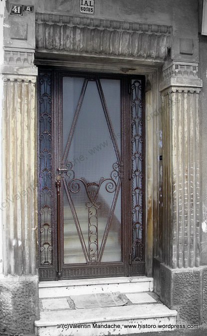 Art Deco style doorway, mid-1930s, Bucharest
