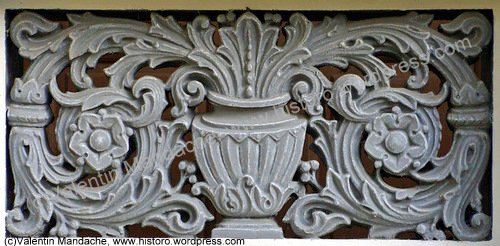 Neo-Romanian style floral panel, Bucharest