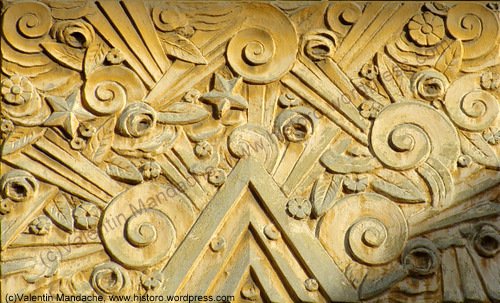 1930s Art Deco style panel, Bucharest