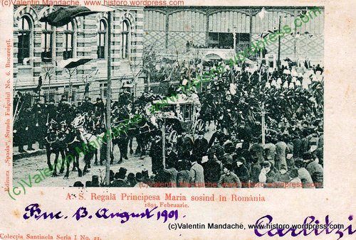 The arrival of Princess Marie in Bucharest, 1893