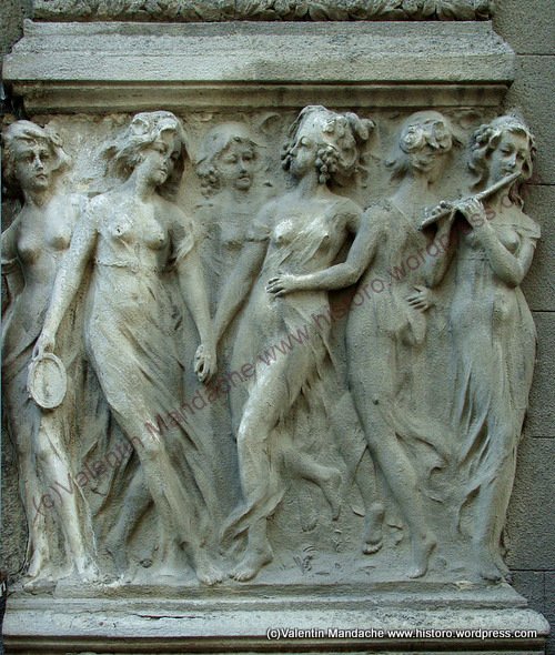 Dancing graces, Art Nouveau style in Mantuleasa quarter, Bucharest