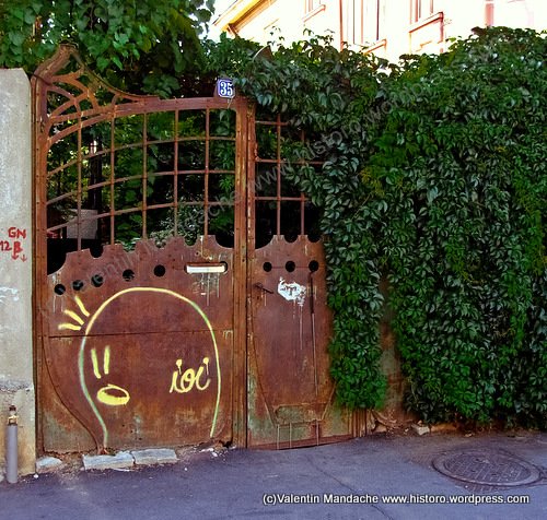 Art Nouveau style gates, Bucharest