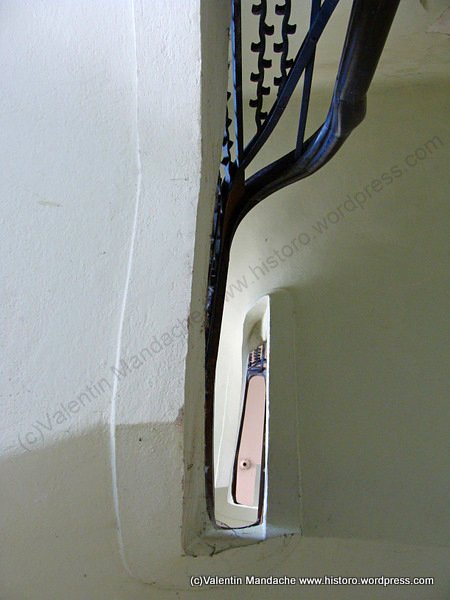 The stairwell of a Bucharest Art Deco house