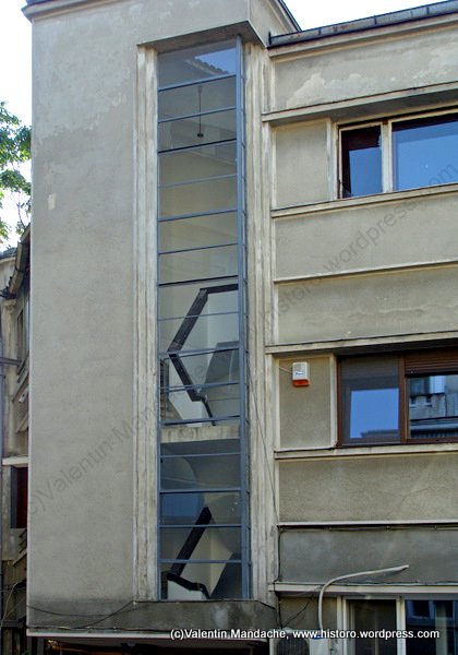 Art Deco staircase window, Bucharest