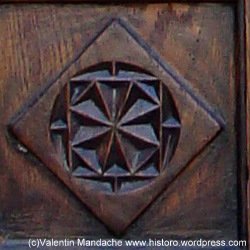 Ethnographic solar discs doorway, Bucharest