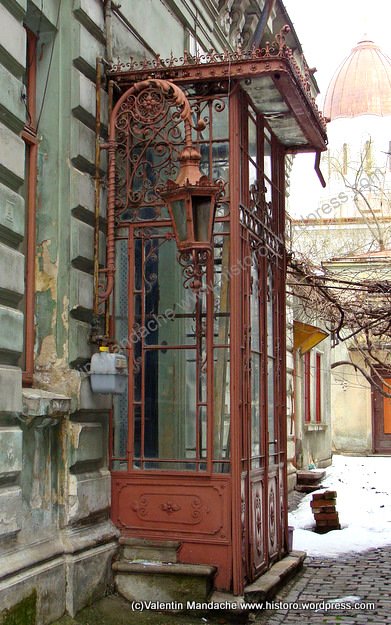 Glazed ironwork entrance, Bucharest