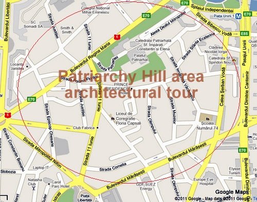 Patriarchy Hill area map, Bucharest