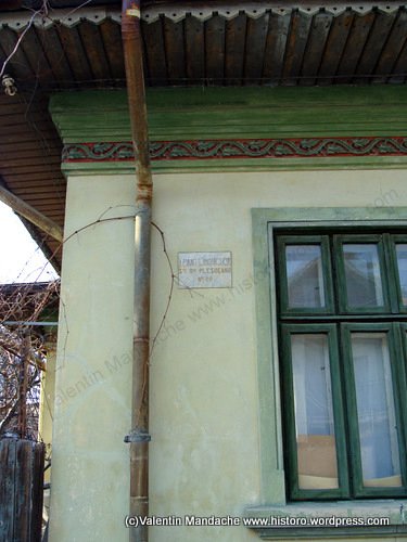 Bucharest old street nameplate