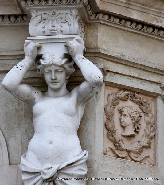 Atlantes and caryatides of Bucharest