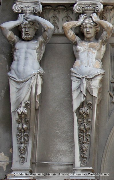 Atlantes and caryatides of Bucharest