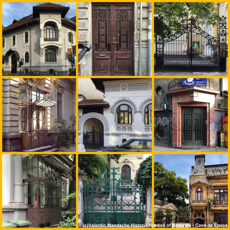Architectural walking tour in Batistei area of Bucharest. Historic Houses of Romania - Case de Epoca